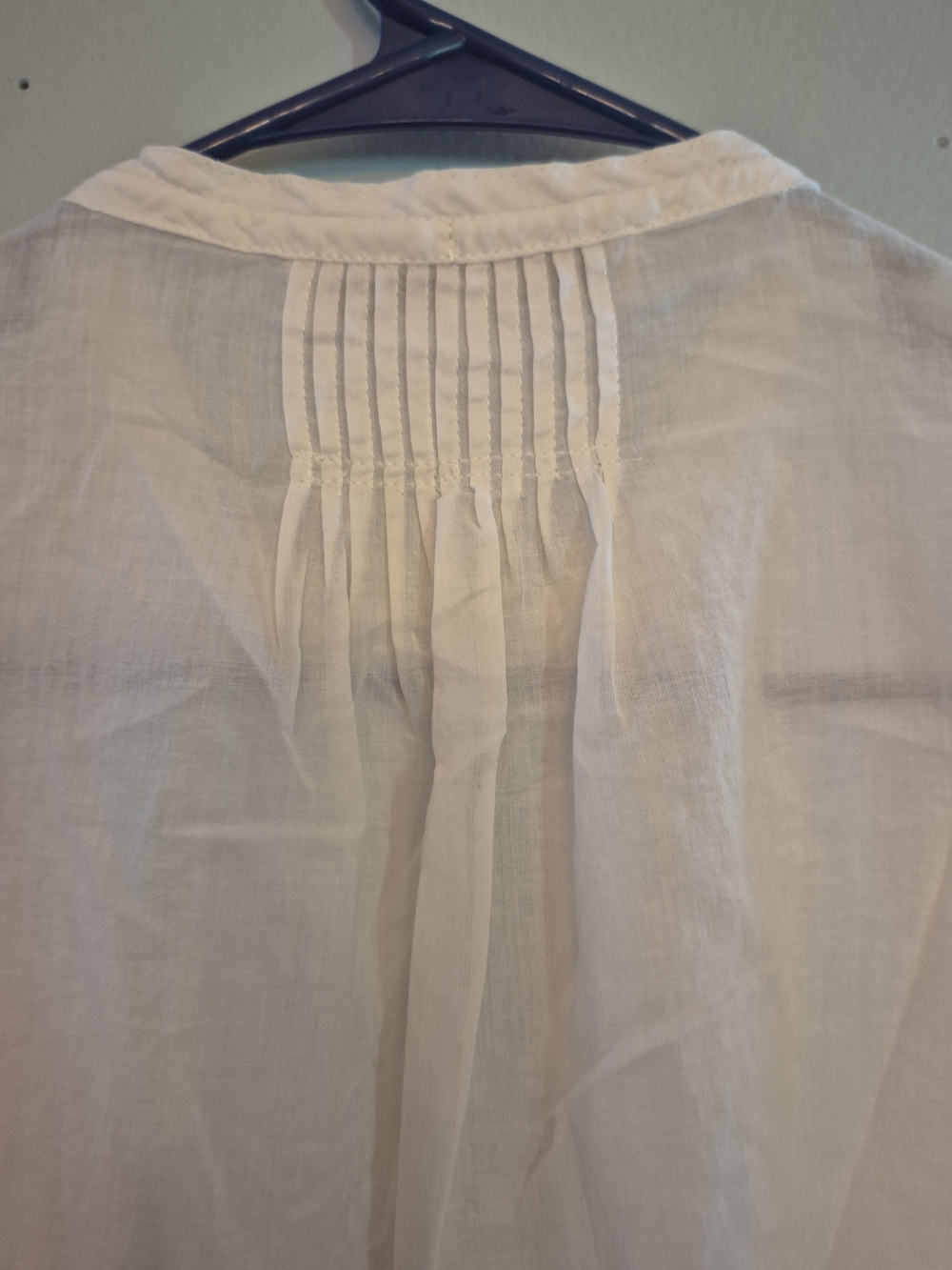 MADEWELL White Pintuck Peasant Blouse SZ SMALL - Picture 7 of 7